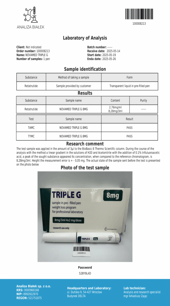 Retatrutide pen triple g - quality tests
