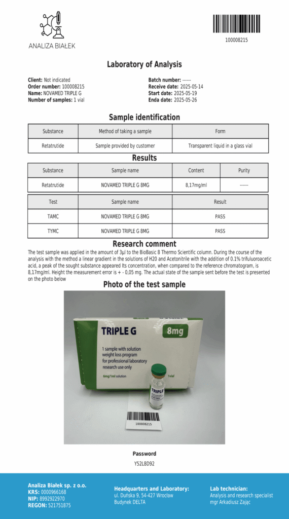 Retatrutide peptide quality tests